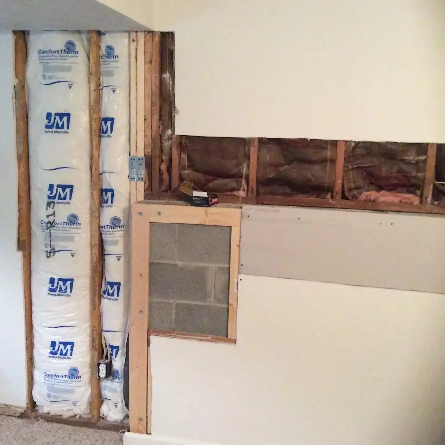 Wall insulation replacement during Contents Cleaning & Restoration in Colby